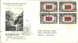 Occupied Nations Series, First Day of Issue, Norway First Day Covers First Day Cover First Day Cover