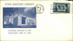 Iowa Masonic Library First Day Cover