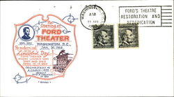 Reopening of Ford Theater, Washington, D.C. Jan. 30m 1968 First Day Covers First Day Cover First Day Cover