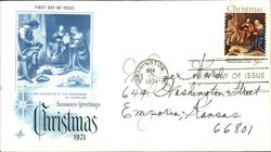 Season's Greetings, Christmas 1971, First Day of Issue First Day Covers First Day Cover First Day Cover