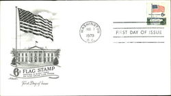 6 cent Flag Stamp, First Day Issue, Printed in Sheet Form on Nine Color Huck Press First Day Covers First Day Cover First Day Cover