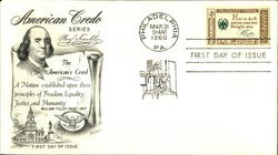 American Credo Series, The American's Creed, First Day of Issue First Day Cover