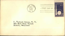 New York World's Fair 1939, First Day of Issue First Day Covers First Day Cover First Day Cover