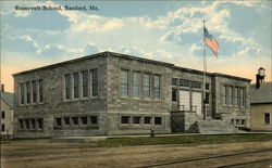 Roosevelt School Sanford, ME Postcard Postcard