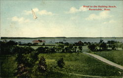 Road to the Bathing Beach Barnstable, MA Postcard Postcard