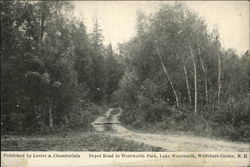 Depot Road to Weltworth Park, Lake Wentworth Wolfeboro, NH Postcard Postcard