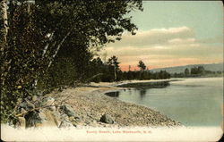 Scenic View of Sandy Beach, Lake Wentworth Wolfeboro, NH Postcard Postcard