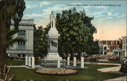 Lincoln's Monument, Pacific Park Long Beach, CA Postcard Postcard