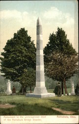 Monument to Unrecognized Dead of Ashtabula Bridge Disaster Postcard