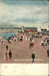 The Board Walk, Luna Park Seattle, WA Postcard Postcard