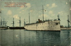 Reina Mercedes Training Ship, Training Station Newport, RI Postcard Postcard