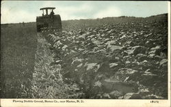 Plowing Stubble Ground, Barnes County Marion, ND Postcard Postcard