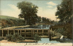 Mill Pond Machias, NY Postcard Postcard