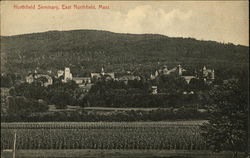 Scenic View overlooking Northfield Seminary East Northfield, MA Postcard Postcard