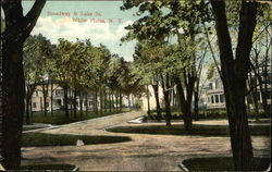 Broadway and Lake Street White Plains, NY Postcard Postcard