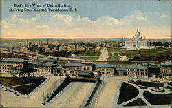 Union Station and State Capitol Postcard