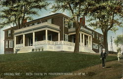 Beta Theta Pi Fraternity House, University of Maine Orono, ME Postcard Postcard