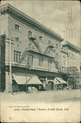 Street View of Auditorium Theatre Postcard