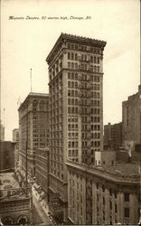 Majestic Theatre, 20 Stories High Chicago, IL Postcard Postcard