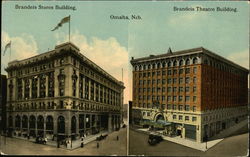 Brandeis Stores & Brandeis Theatre Buildings Omaha, NE Postcard Postcard