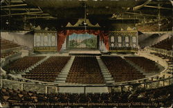 Interior of Convention Hall Kansas City, MO Postcard Postcard