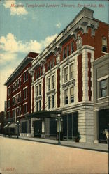 Masonic Temple and Landers Theatre Postcard