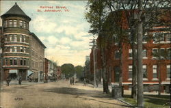 Railroad Street St. Johnsbury, VT Postcard Postcard