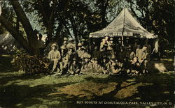 Boy Scouts at Chautauqua Park Postcard