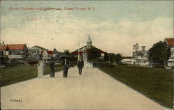 Ocean Pathway and Auditorium Ocean Grove, NJ Postcard Postcard