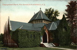 Congregational Church, West Seventh Street Plainfield, NJ Postcard Postcard