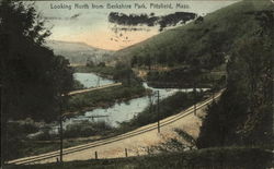 Looking North from Berkshire Park Pittsfield, MA Postcard Postcard