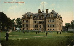 High School and Grounds Pittsfield, MA Postcard Postcard