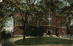 Street View of Town Hall Hudson, MA Postcard Postcard