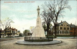 Soldiers Monument Haverhill, MA Postcard Postcard