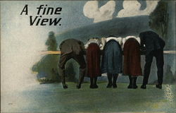 A Fine View Comic, Funny Postcard Postcard