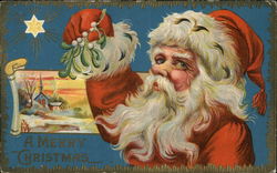 A Merry Christmas Santa Claus Postcard Postcard