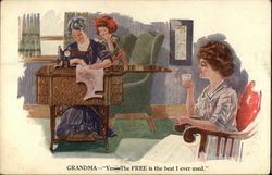 Grandma - "Yes, the free is the best I ever used" Postcard