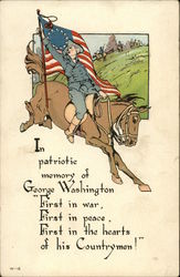 In Patriotic Memoray of George Washington Postcard