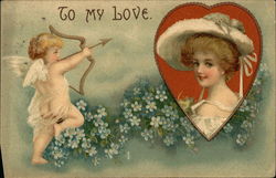 To My Love Cupid Postcard Postcard