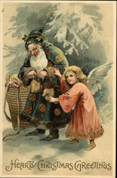 Hearty Christmas Greetings Postcard