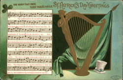 The Harp That Once Thro' Tara's Halls, St. Patrick's Day Greetings Postcard