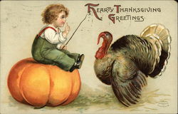 Hearty Thanksgiving Greetings Postcard