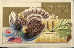 Thanksgiving Greetings Turkeys Postcard Postcard