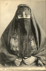 Egyptian Types and Scenes - Woman of Cairo Arab Postcard Postcard