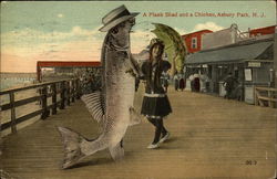 A Plank Shad and a Chicken, Asbury Park, N.J Postcard