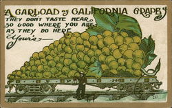 A Carload of California Grapes They Don't Taste Near so Good Where you are as They do Here Postcard