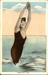 Ready for a Dip Swimsuits & Pinup Postcard Postcard