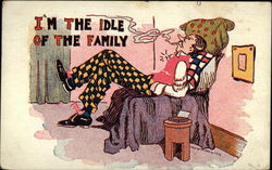 I'm the Idle of the Family The Whole Family Postcard Postcard