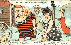 The Dam Family at the Seaside The Whole Family Postcard Postcard