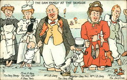 The Dam Family at the Seaside Postcard